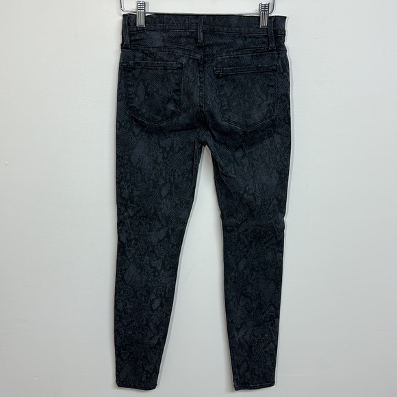 Frame Le Skinny Jeans De Jeanne Tonal Python Size 27 - Picture 5 of 8